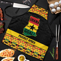 Afro Ghana Football Apron Black Stars Never Fall - Kente Pattern - Wonder Print Shop