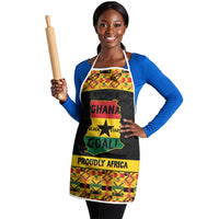 Afro Ghana Football Apron Black Stars Never Fall - Kente Pattern - Wonder Print Shop