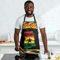Afro Ghana Football Apron Black Stars Never Fall - Kente Pattern - Wonder Print Shop