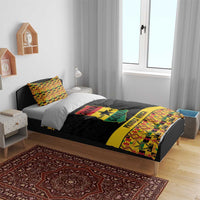 Afro Ghana Football Bedding Set Black Stars Never Fall - Kente Pattern - Wonder Print Shop