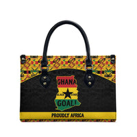 Afro Ghana Football Leather Bag Black Stars Never Fall - Kente Pattern - Wonder Print Shop