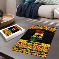 Afro Ghana Football Puzzle Black Stars Never Fall - Kente Pattern - Wonder Print Shop