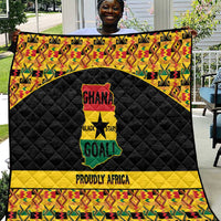 Afro Ghana Football Quilt Black Stars Never Fall - Kente Pattern - Wonder Print Shop