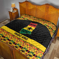 Afro Ghana Football Quilt Black Stars Never Fall - Kente Pattern - Wonder Print Shop