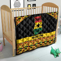Afro Ghana Football Quilt Black Stars Never Fall - Kente Pattern - Wonder Print Shop