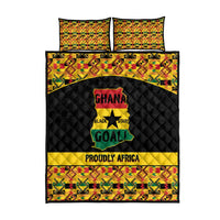Afro Ghana Football Quilt Bed Set Black Stars Never Fall - Kente Pattern - Wonder Print Shop
