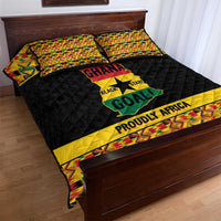Afro Ghana Football Quilt Bed Set Black Stars Never Fall - Kente Pattern - Wonder Print Shop