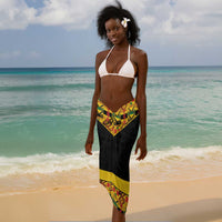 Afro Ghana Football Sarong Black Stars Never Fall - Kente Pattern - Wonder Print Shop