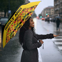 Afro Ghana Football Umbrella Black Stars Never Fall - Kente Pattern - Wonder Print Shop