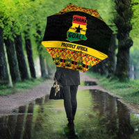 Afro Ghana Football Umbrella Black Stars Never Fall - Kente Pattern - Wonder Print Shop