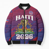 Personalized Afro-Haiti Football Bomber Puffer Jacket 2026 Nou Retounen Anko - Wonder Print Shop