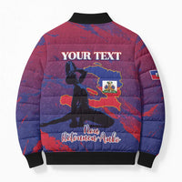 Personalized Afro-Haiti Football Bomber Puffer Jacket 2026 Nou Retounen Anko - Wonder Print Shop