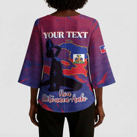 Personalized Afro-Haiti Football Kimono Sleeve Blouse 2026 Nou Retounen Anko - Wonder Print Shop