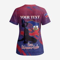Personalized Afro-Haiti Football Scrub Top 2026 Nou Retounen Anko - Wonder Print Shop