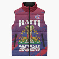 Personalized Afro-Haiti Football Sleeveless Puffer Jacket 2026 Nou Retounen Anko - Wonder Print Shop