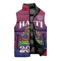 Personalized Afro-Haiti Football Sleeveless Puffer Jacket 2026 Nou Retounen Anko - Wonder Print Shop