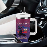 Personalized Afro-Haiti Football Tumbler With Handle 2026 Nou Retounen Anko - Wonder Print Shop