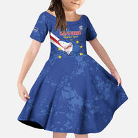 Custom Cape Verde Football Family Matching Mermaid Dress and Hawaiian Shirt Go Blue Sharks
