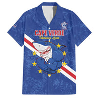 Custom Cape Verde Football Family Matching Short Sleeve Bodycon Dress and Hawaiian Shirt Go Blue Sharks