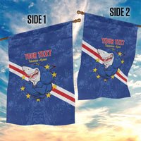 Custom Cape Verde Football Garden Flag Go Blue Sharks