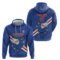 Custom Cape Verde Football Hoodie Go Blue Sharks