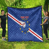 Custom Cape Verde Football Quilt Go Blue Sharks