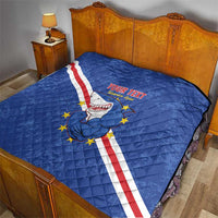Custom Cape Verde Football Quilt Go Blue Sharks