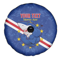 Custom Cape Verde Football Spare Tire Cover Go Blue Sharks