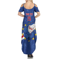Custom Cape Verde Football Summer Maxi Dress Go Blue Sharks