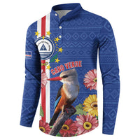 Personalised Cape Verde Button Sweatshirt Grey-Headed Kingfisher Mix Gerbera Daisy