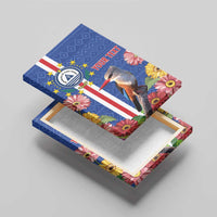 Personalised Cape Verde Canvas Wall Art Grey-Headed Kingfisher Mix Gerbera Daisy