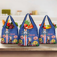Personalised Cape Verde Grocery Bag Grey-Headed Kingfisher Mix Gerbera Daisy