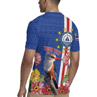 Personalised Cape Verde Rugby Jersey Grey-Headed Kingfisher Mix Gerbera Daisy
