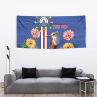 Personalised Cape Verde Tapestry Grey-Headed Kingfisher Mix Gerbera Daisy