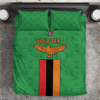 Personalised Zambia Bedding Set Flag Style Mix Kente Pattern