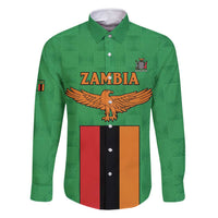 Personalised Zambia Family Matching Off Shoulder Short Dress and Hawaiian Shirt Flag Style Mix Kente Pattern