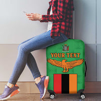 Personalised Zambia Luggage Cover Flag Style Mix Kente Pattern