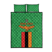 Personalised Zambia Quilt Bed Set Flag Style Mix Kente Pattern