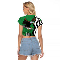 Zambia Raglan Cropped T Shirt One Zambia One Nation