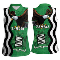 Zambia Women Sleeveless Polo Shirt One Zambia One Nation