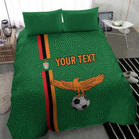 Custom Zambia Football Bedding Set Go Copper Bullets