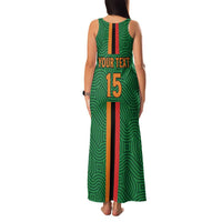 Custom Zambia Football Family Matching Tank Maxi Dress and Hawaiian Shirt Go Copper Bullets