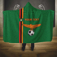 Custom Zambia Football Hooded Blanket Go Copper Bullets