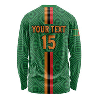 Custom Zambia Football Long Sleeve Shirt Go Copper Bullets