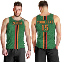 Custom Zambia Football Men Tank Top Go Copper Bullets
