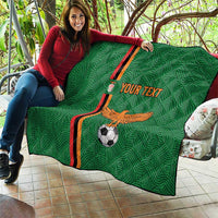 Custom Zambia Football Quilt Go Copper Bullets