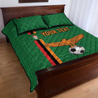 Custom Zambia Football Quilt Bed Set Go Copper Bullets
