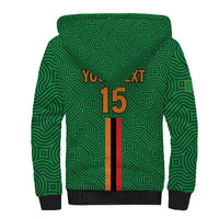 Custom Zambia Football Sherpa Hoodie Go Copper Bullets