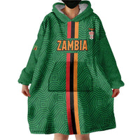 Custom Zambia Football Wearable Blanket Hoodie Go Copper Bullets