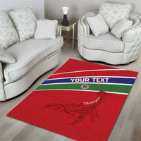 Custom Gambia Football Area Rug Go Scorpions Go